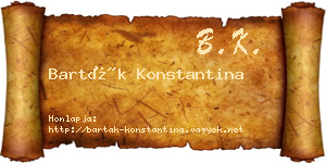 Barták Konstantina névjegykártya